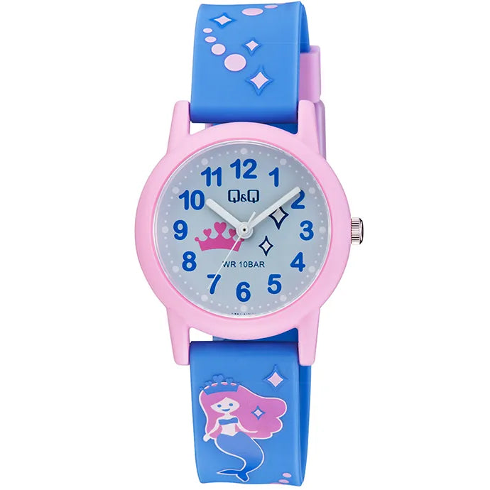 Q&Q QQ V23A-019VY ブルー ブルー文字盤 アナログ キッズ 腕時計