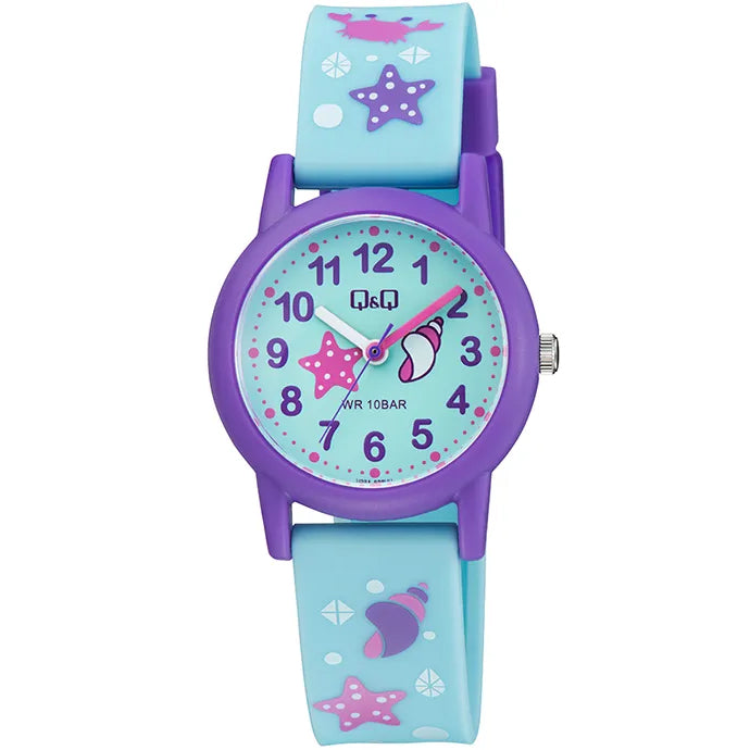Q&Q QQ V23A-020VY ブルー ブルー文字盤 アナログ キッズ 腕時計
