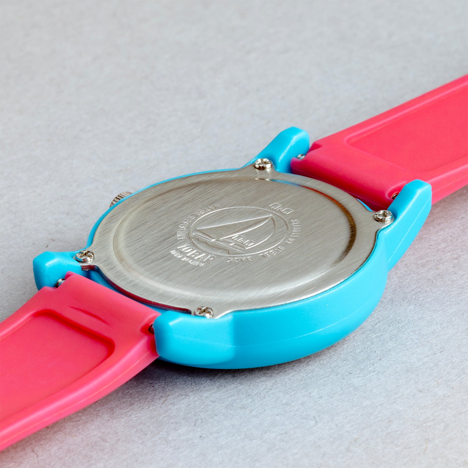 Q&Q QQ V23A-021VY ピンク ピンク文字盤 アナログ キッズ 腕時計 ケースバック