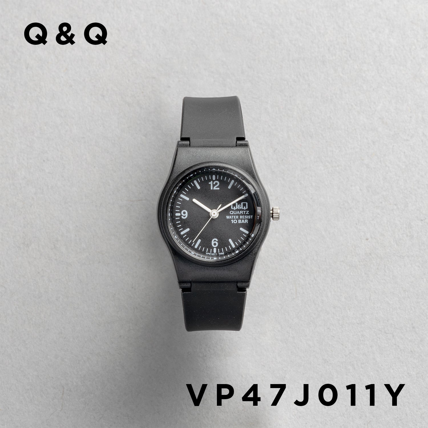 Q&Q シチズン VP47J011Y ブラック ブラック文字盤 アナログ レディース 腕時計