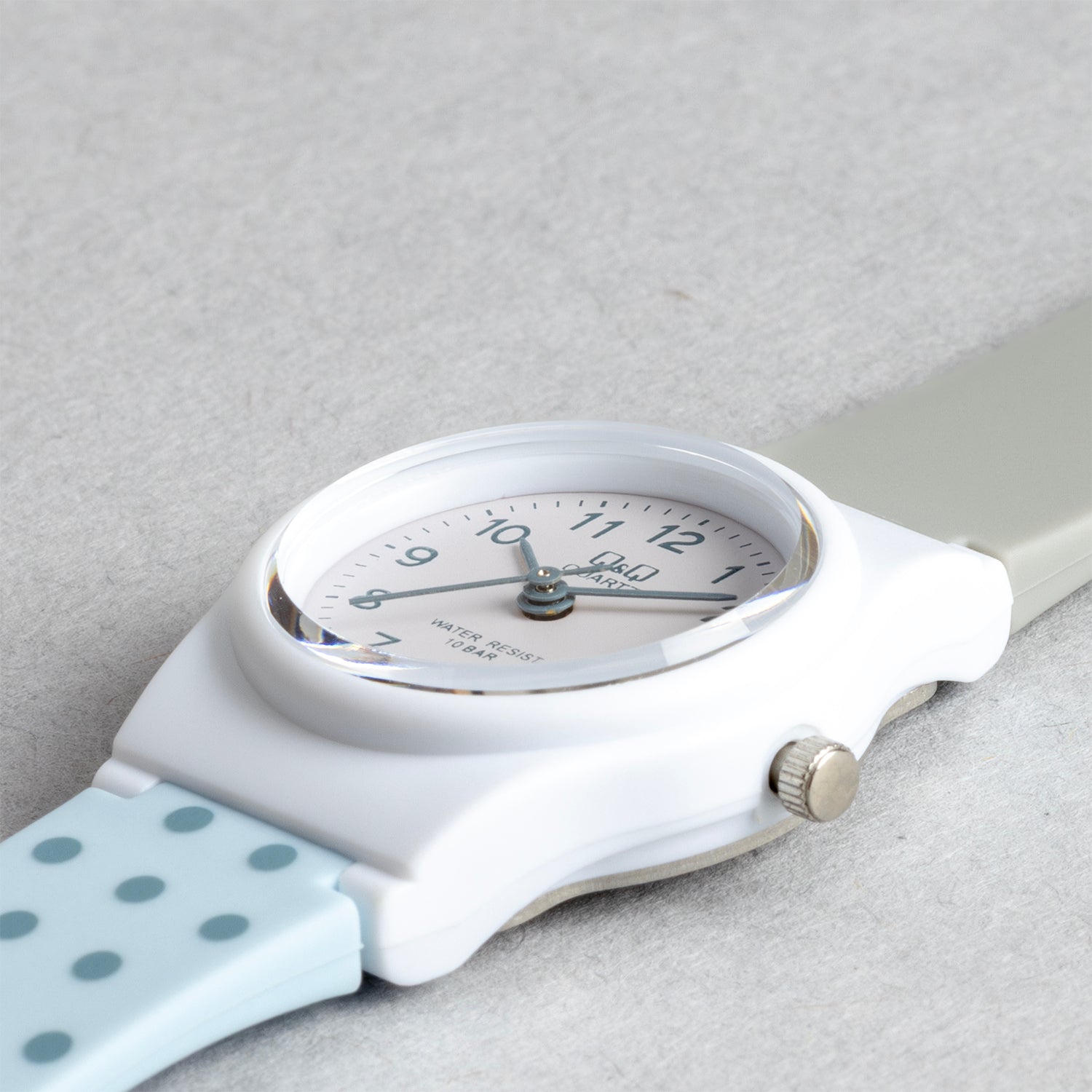 Q&Q シチズン VP47J034Y グレー ホワイト文字盤 アナログ レディース 腕時計