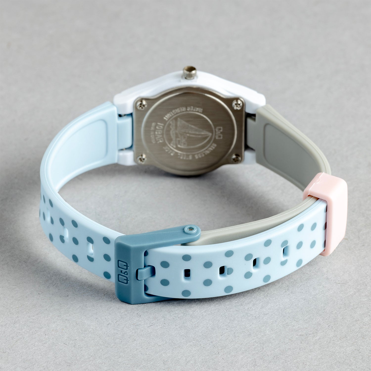 Q&Q シチズン VP47J034Y グレー ホワイト文字盤 アナログ レディース 腕時計