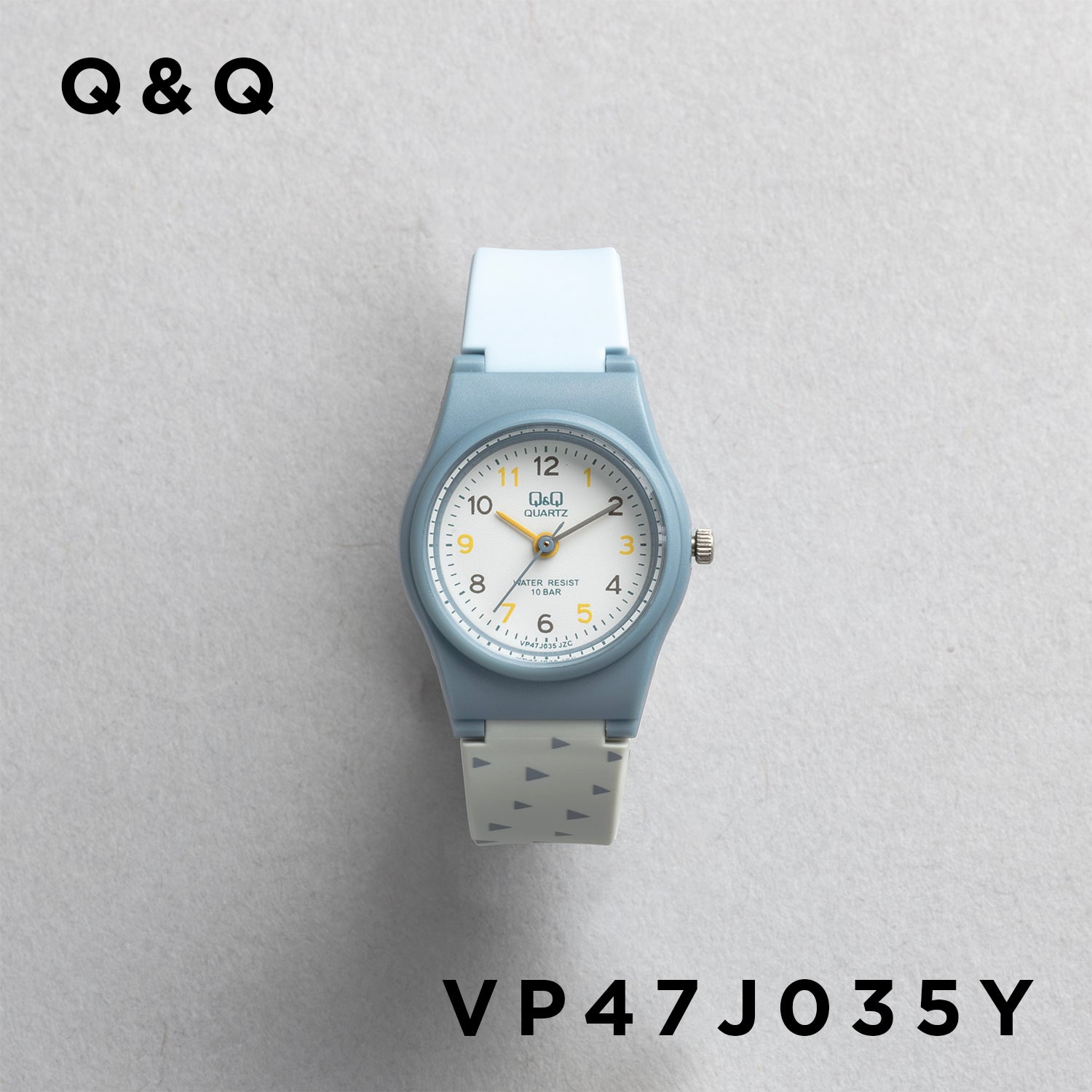 Q&Q シチズン VP47J035Y ブルー ホワイト文字盤 アナログ レディース 腕時計