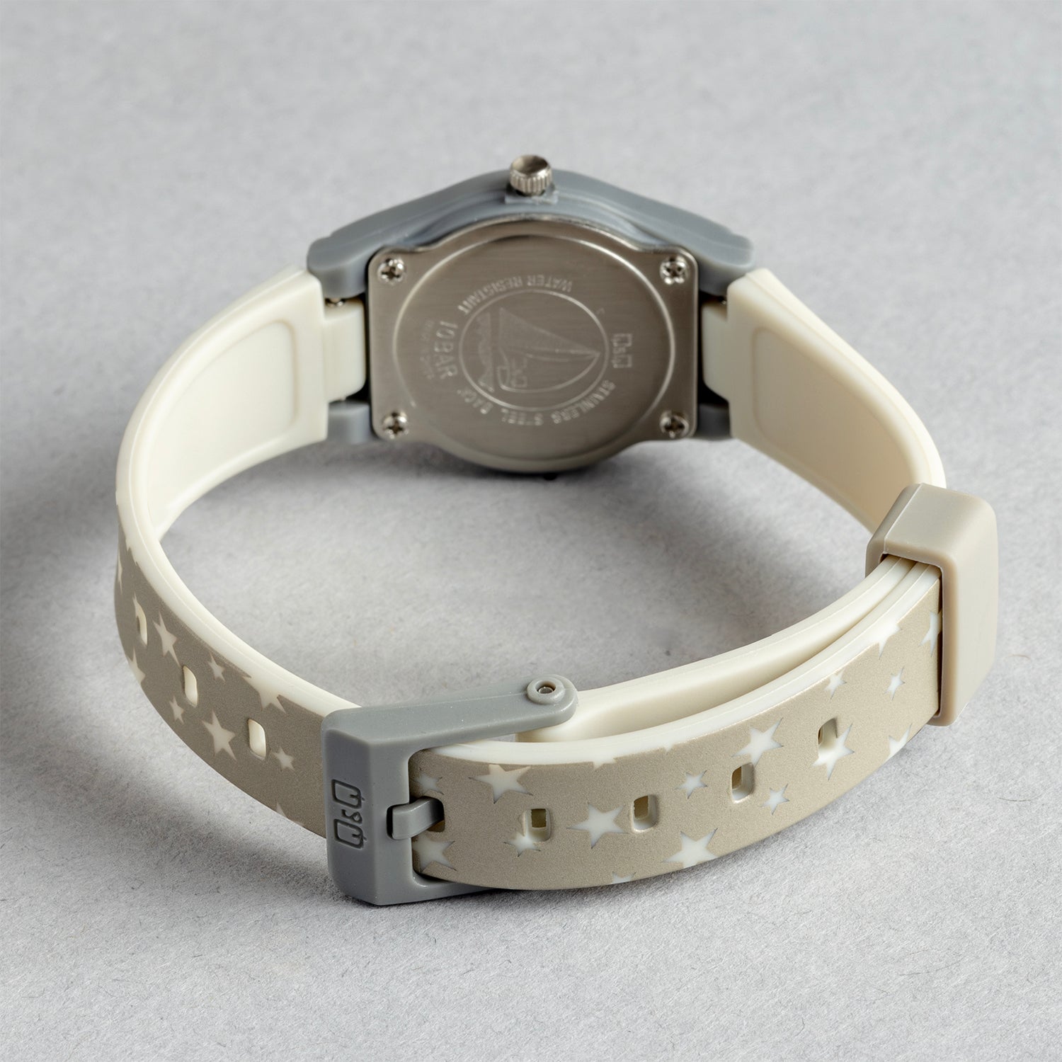 Q&Q シチズン VP47J036Y グレー ホワイト文字盤 アナログ レディース 腕時計