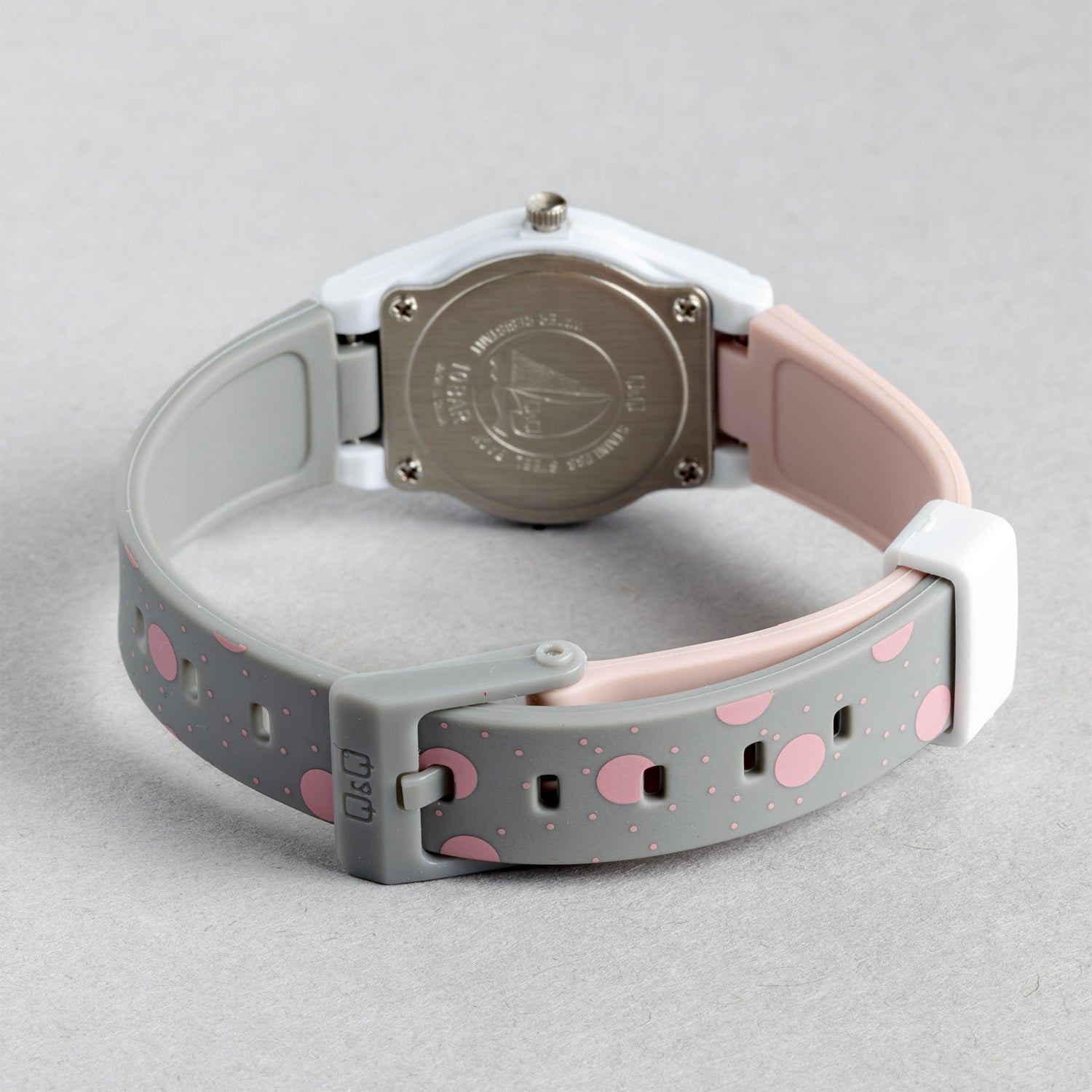 Q&Q シチズン VP47J038Y ピンク グレー文字盤 アナログ レディース 腕時計