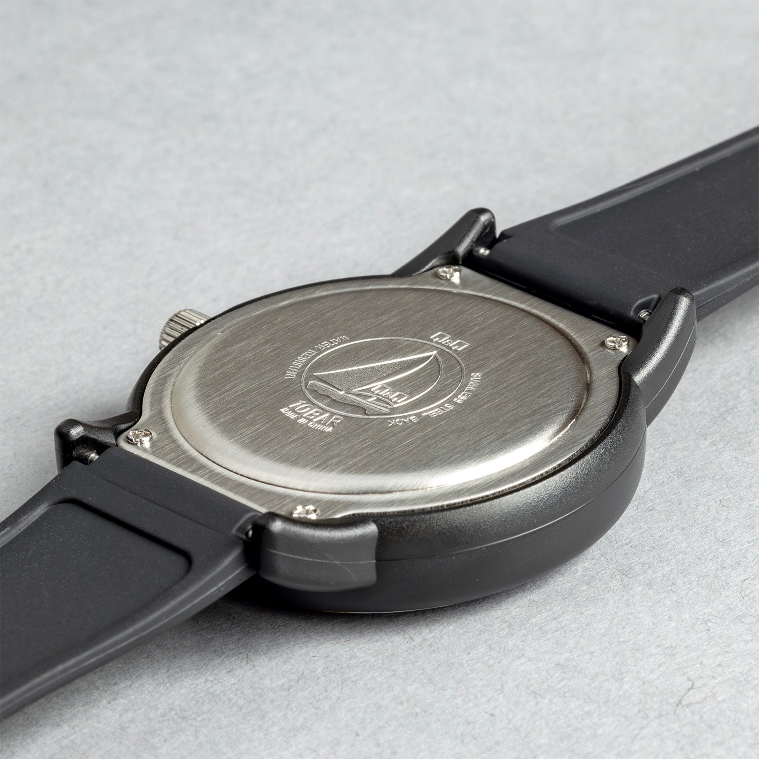 Q&Q シチズン VR52J001Y ブラック ブラック文字盤 アナログ ユニセックス 腕時計 ケースバック