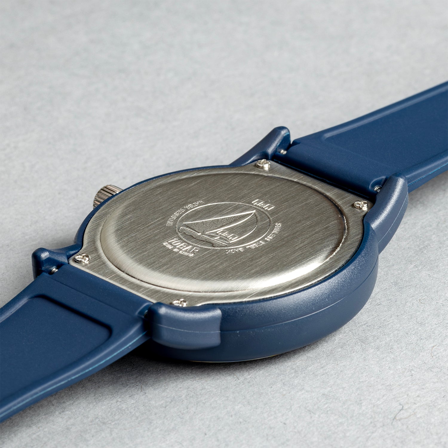 Q&Q シチズン VR52J002Y ネイビー ネイビー文字盤 アナログ ユニセックス 腕時計 ケースバック