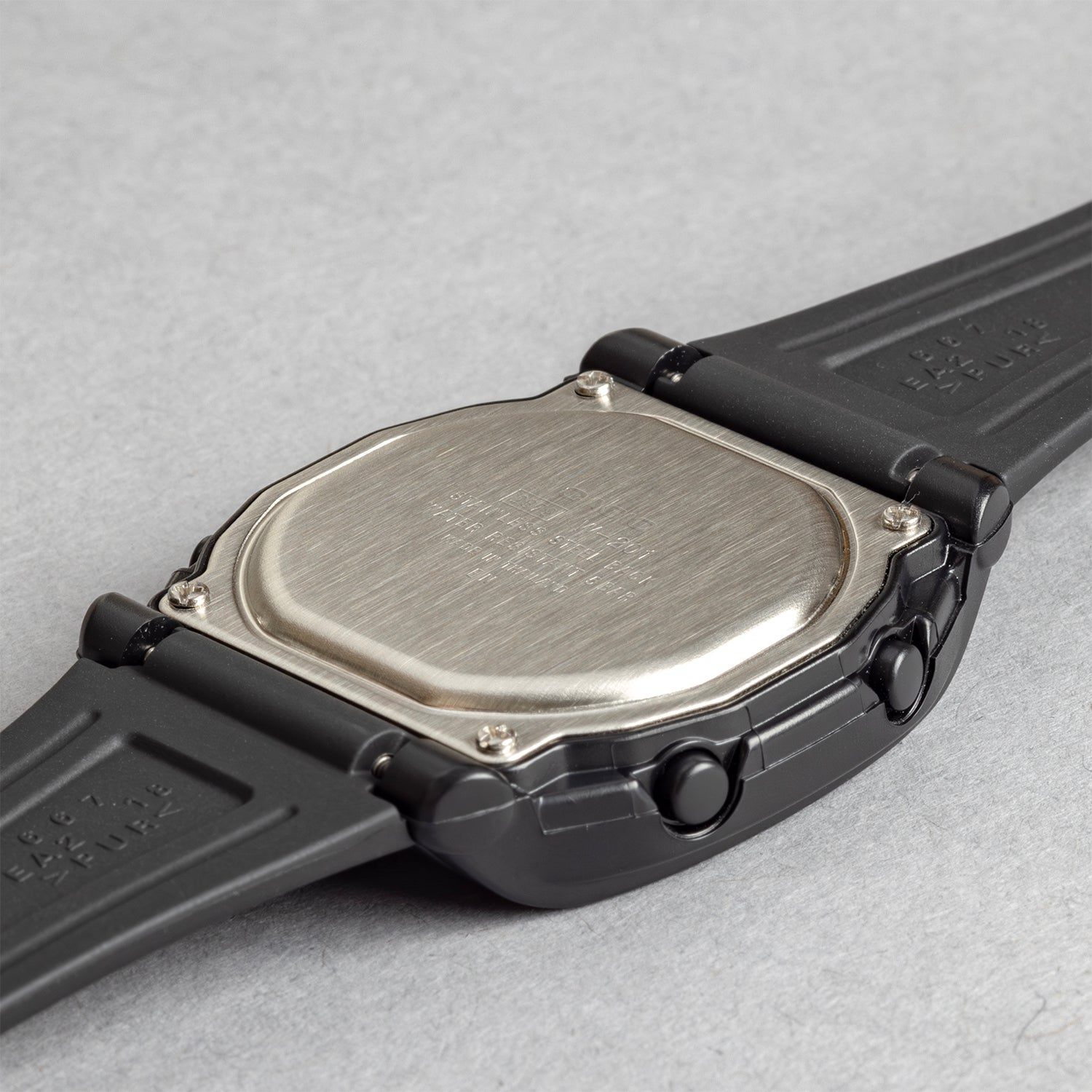 CASIO カシオ W-201-1A ブラック ブラック文字盤 デジタル メンズ 腕時計 ケースバック