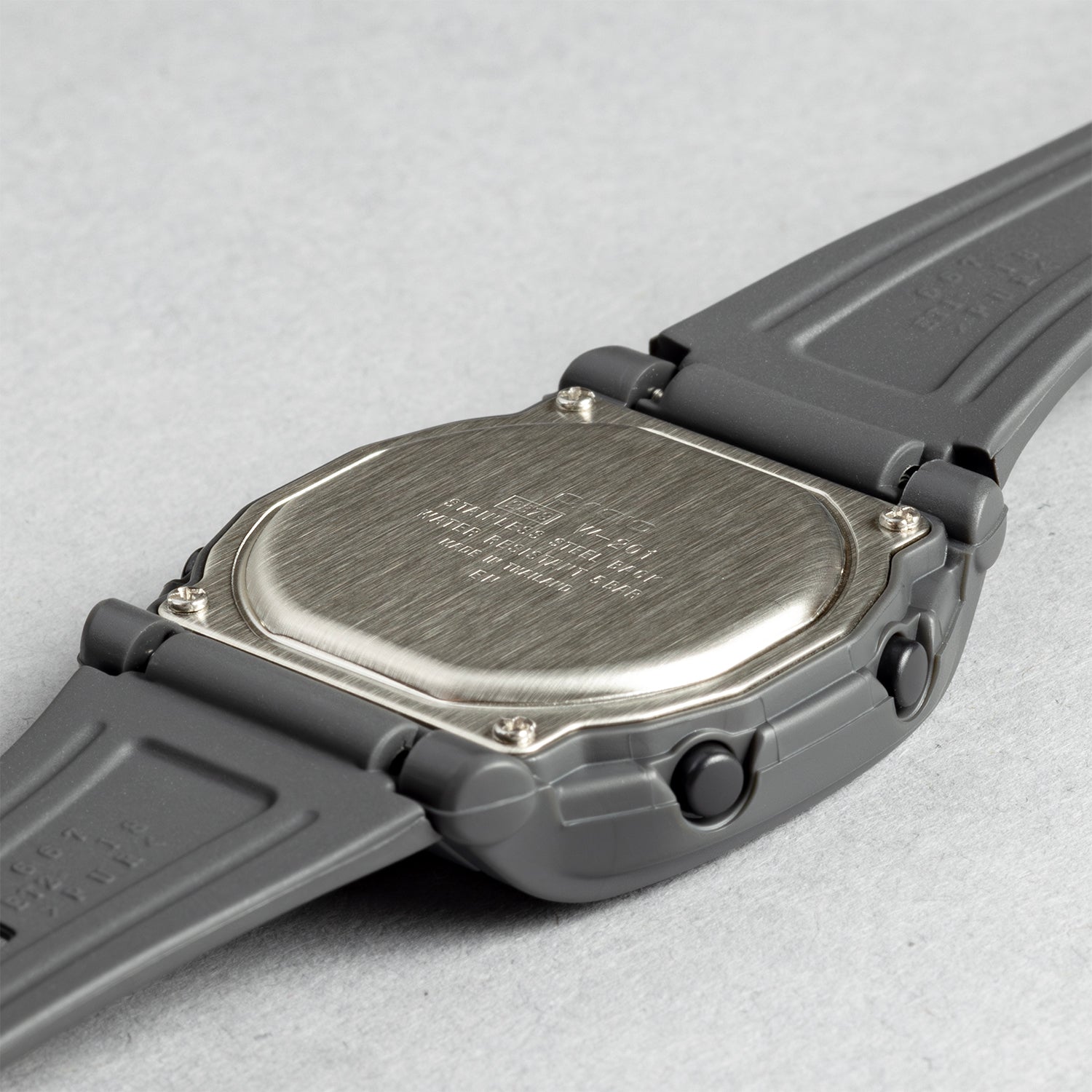 CASIO カシオ W-201-1B ブラック ブラック文字盤 デジタル メンズ 腕時計 ケースバック