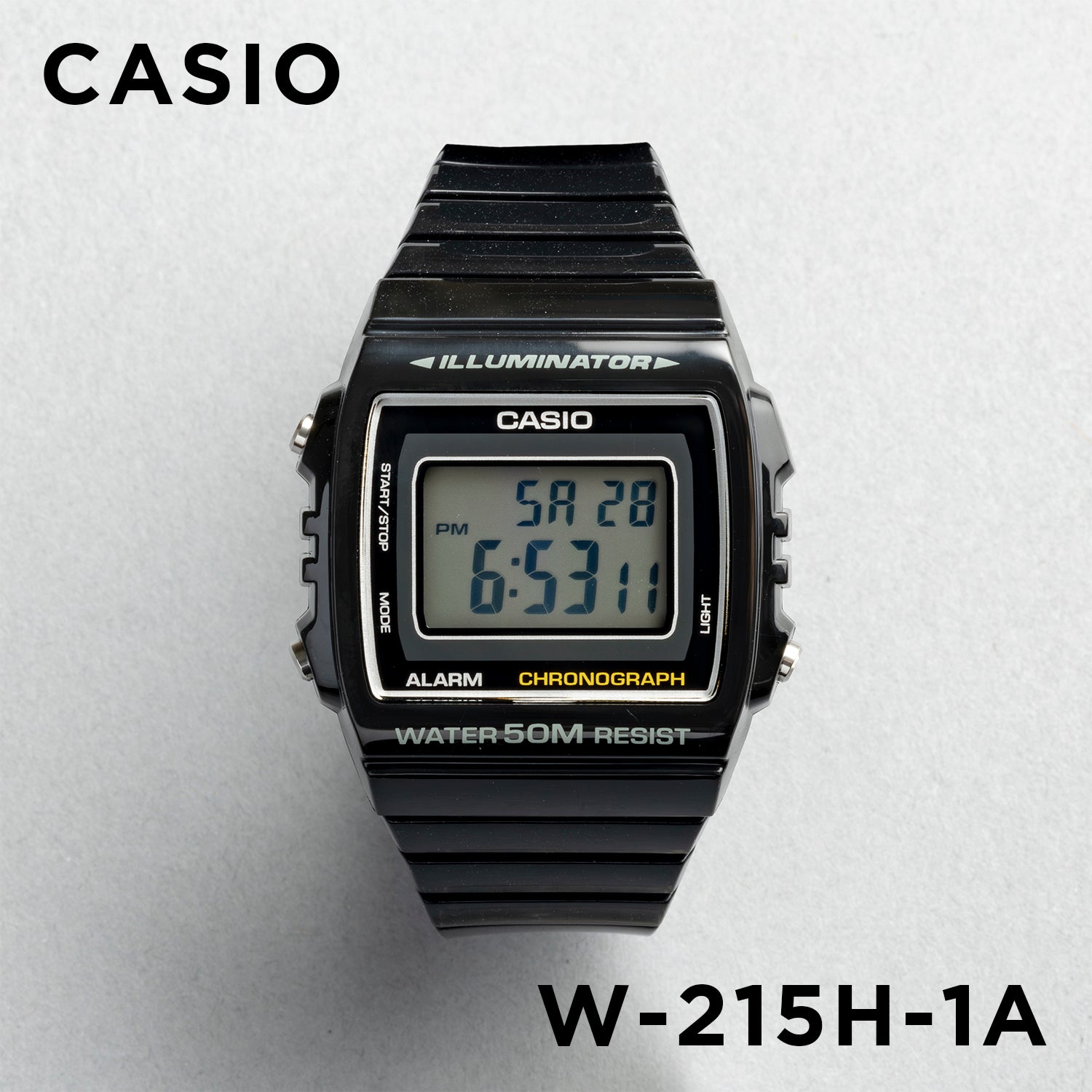 CASIO カシオ W-215H-1A ブラック ブラック文字盤 デジタル ユニセックス 腕時計