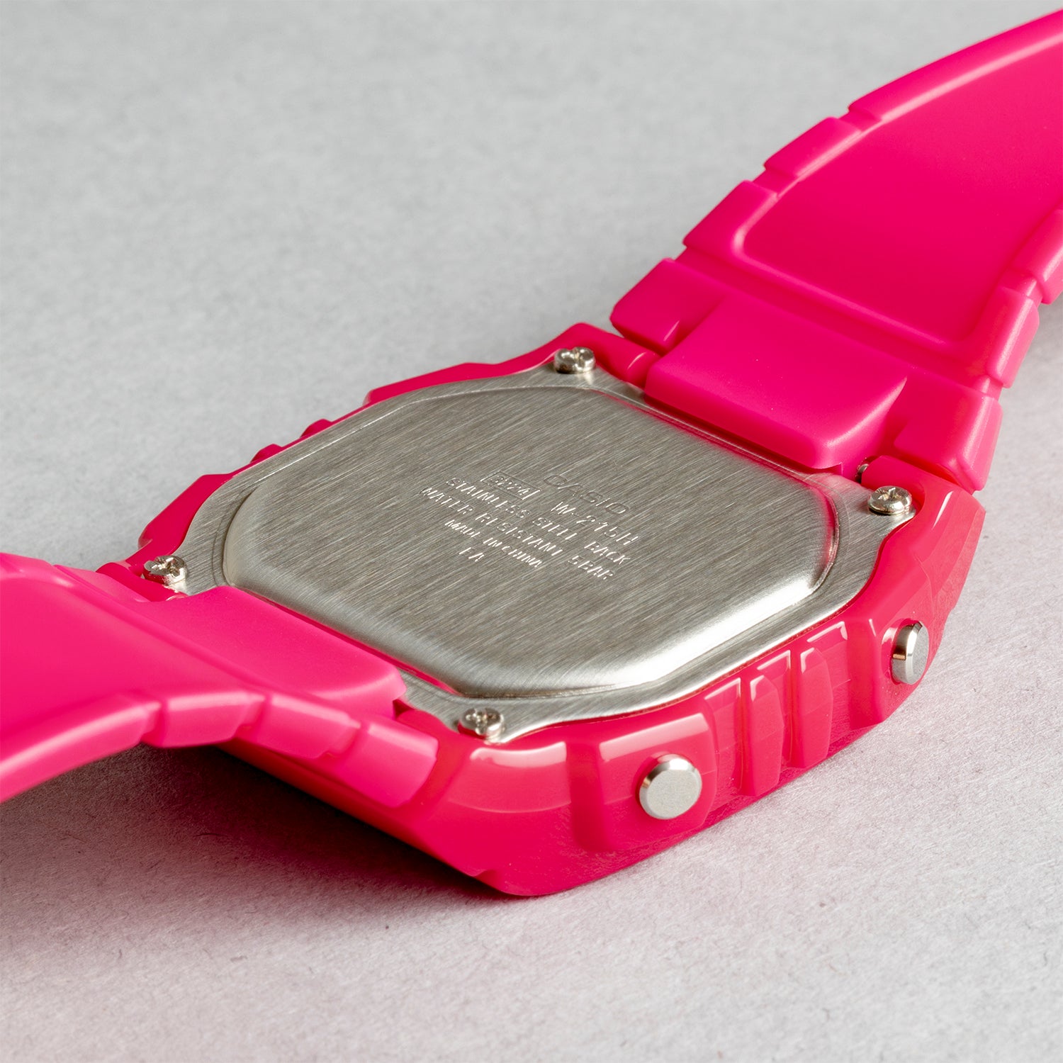 CASIO カシオ W-215H-4A ピンク ブラック文字盤 デジタル ユニセックス 腕時計