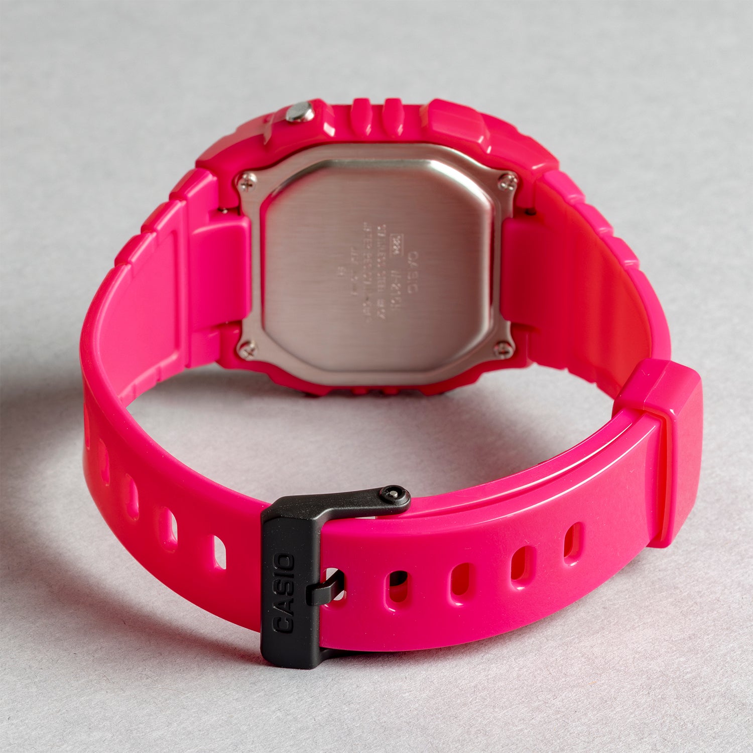 CASIO カシオ W-215H-4A ピンク ブラック文字盤 デジタル ユニセックス 腕時計