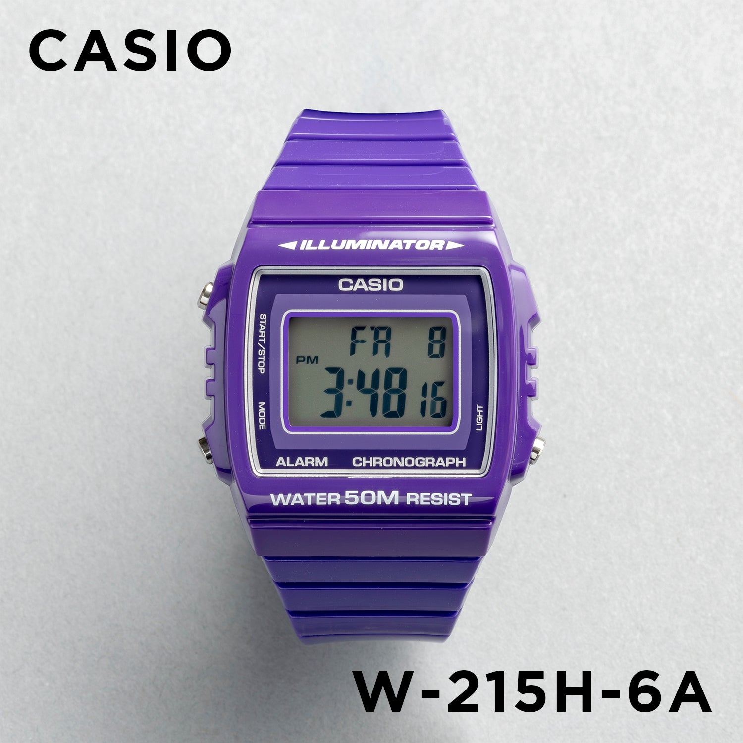 CASIO カシオ W-215H-6A パープル パープル文字盤 デジタル ユニセックス 腕時計