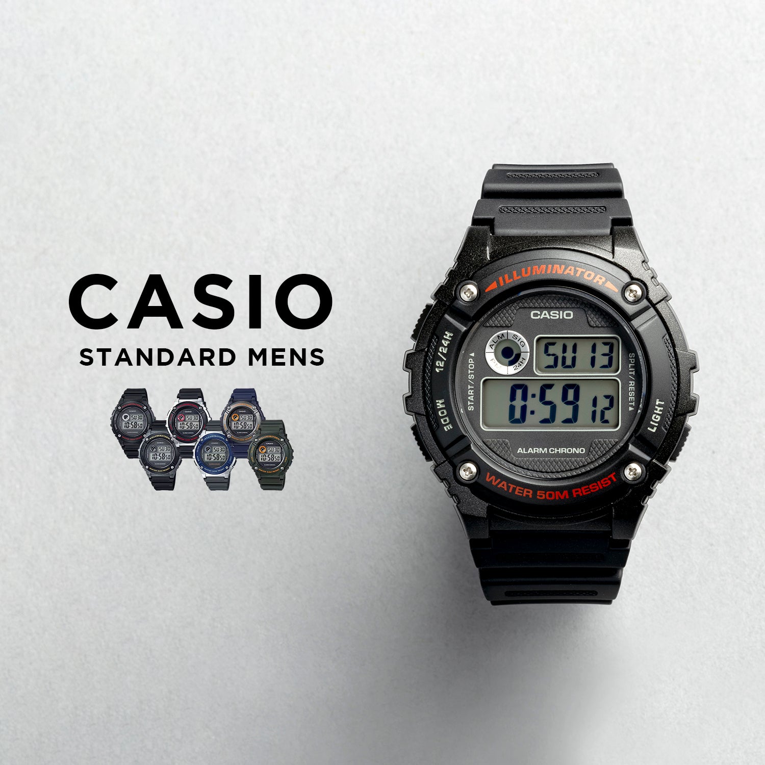CASIO カシオ W-216H デジタル メンズ 腕時計