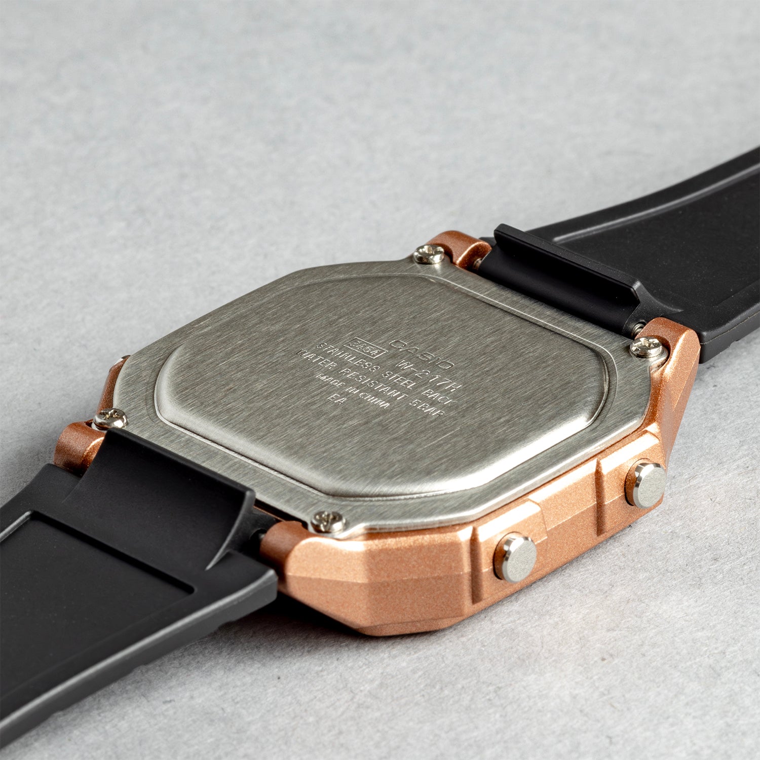 CASIO カシオ W-217HM-5A ブラック ブラック文字盤 デジタル ユニセックス 腕時計 ケースバック