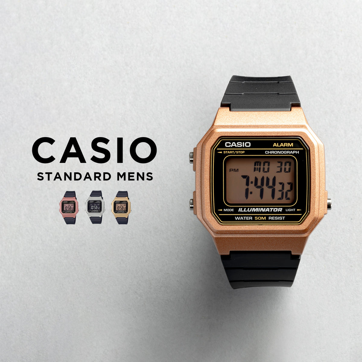 CASIO カシオ W-217HM メンズ 腕時計 5気圧防水 10年保証