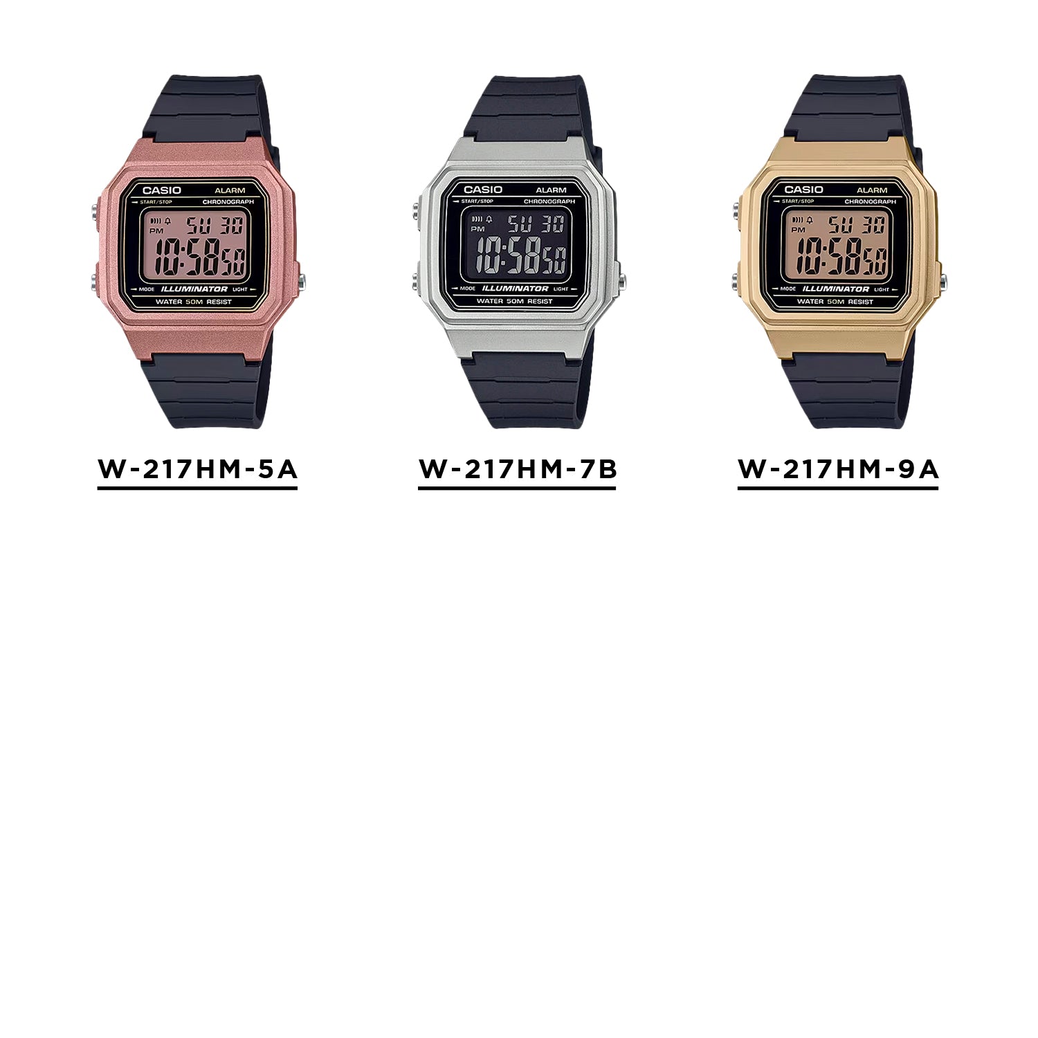 CASIO カシオ W-217HM デジタル ユニセックス 腕時計