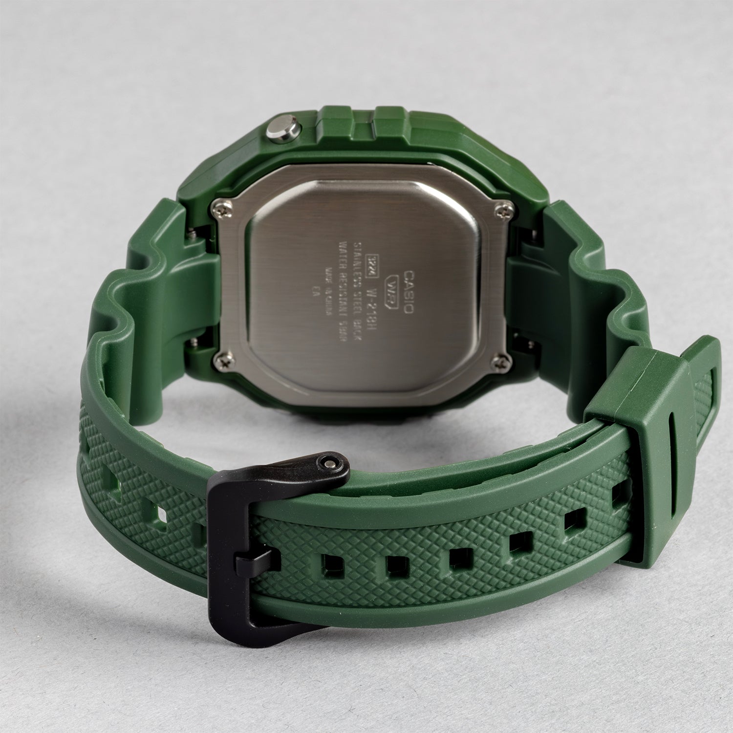 CASIO カシオ W-218H-3B カーキ ブラック文字盤 デジタル メンズ 腕時計 ベルト