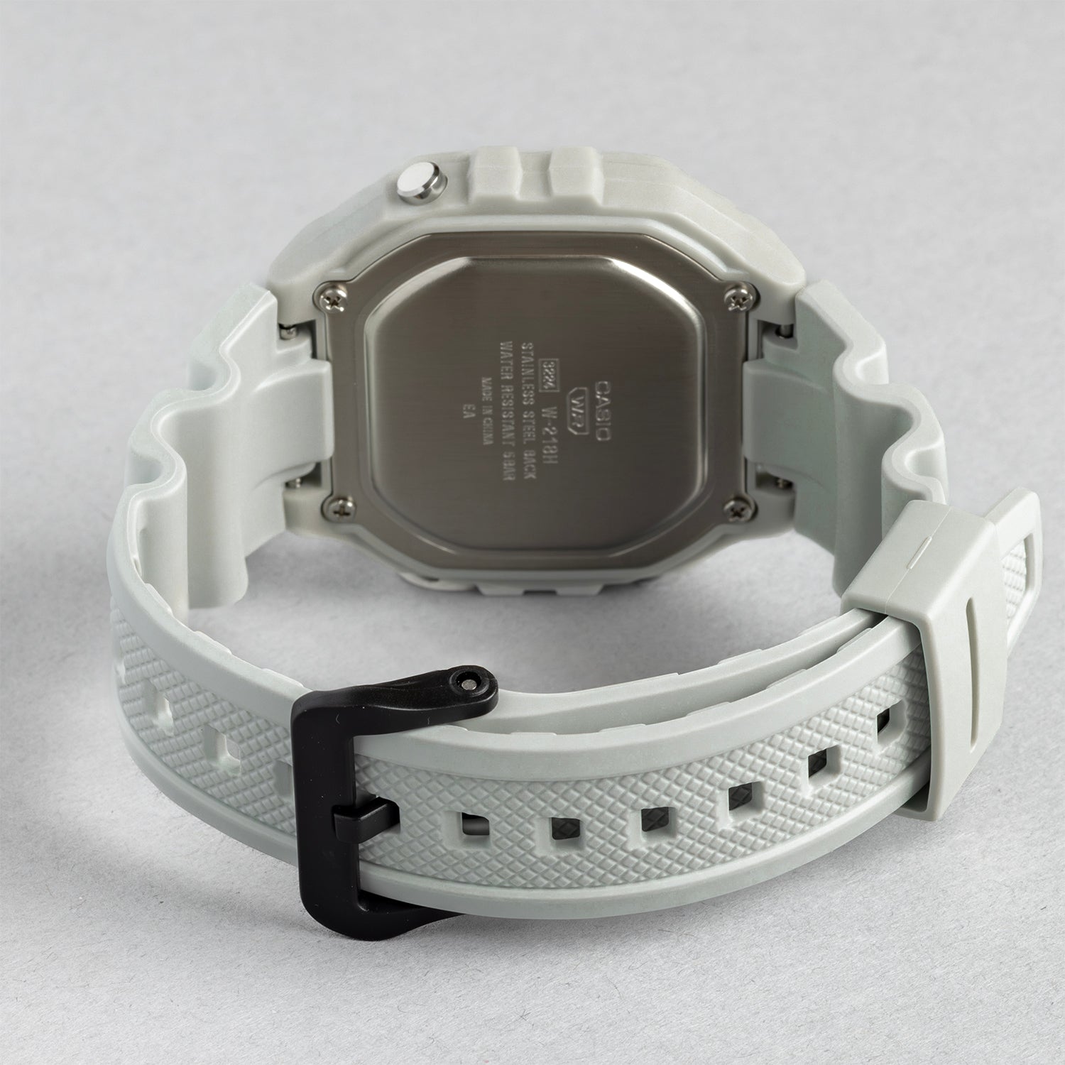 CASIO カシオ W-218H-8B グレー ブラック文字盤 デジタル メンズ 腕時計 ベルト