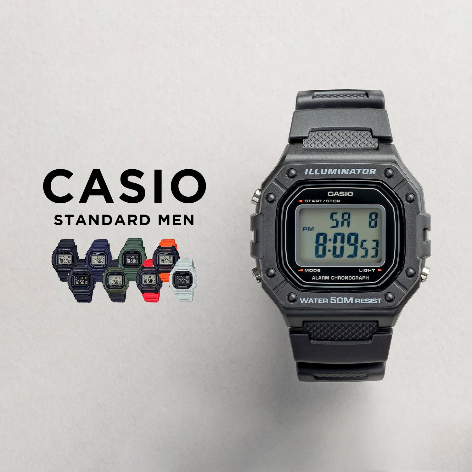 CASIO カシオ W-218H デジタル メンズ 腕時計