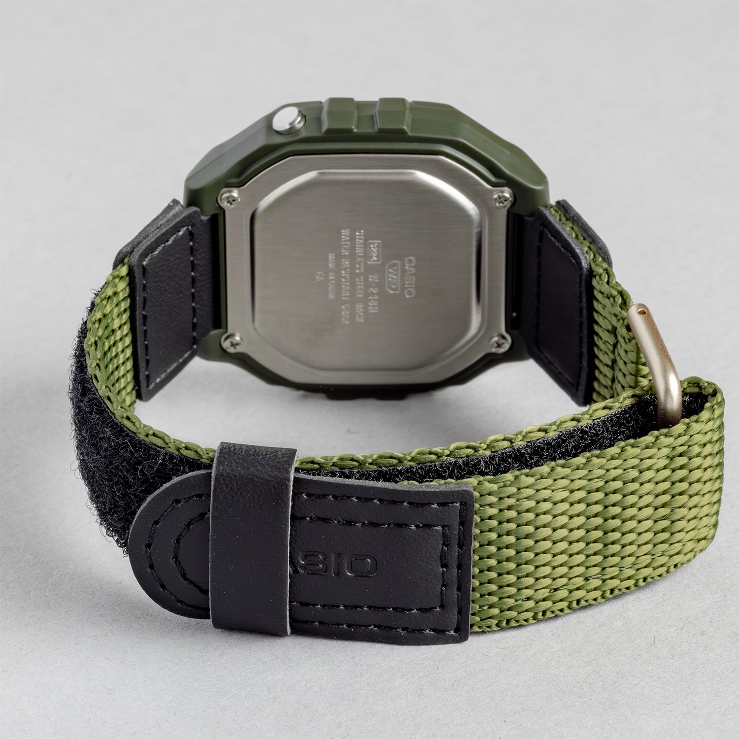 CASIO カシオ W-218HB-3A カーキ ブラック文字盤 デジタル メンズ 腕時計 ベルト