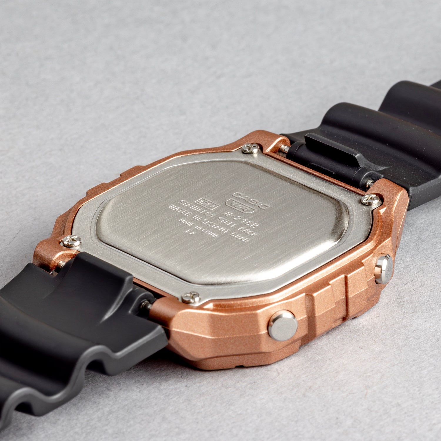 CASIO カシオ W-218HM-5B ブラック ブラック文字盤 デジタル メンズ 腕時計 ケースバック