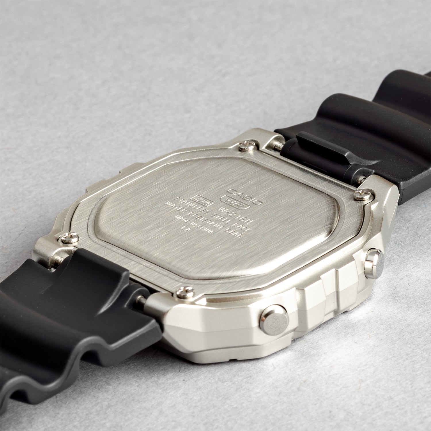 CASIO カシオ W-218HM-7A ブラック ブラック文字盤 デジタル メンズ 腕時計 ケースバック