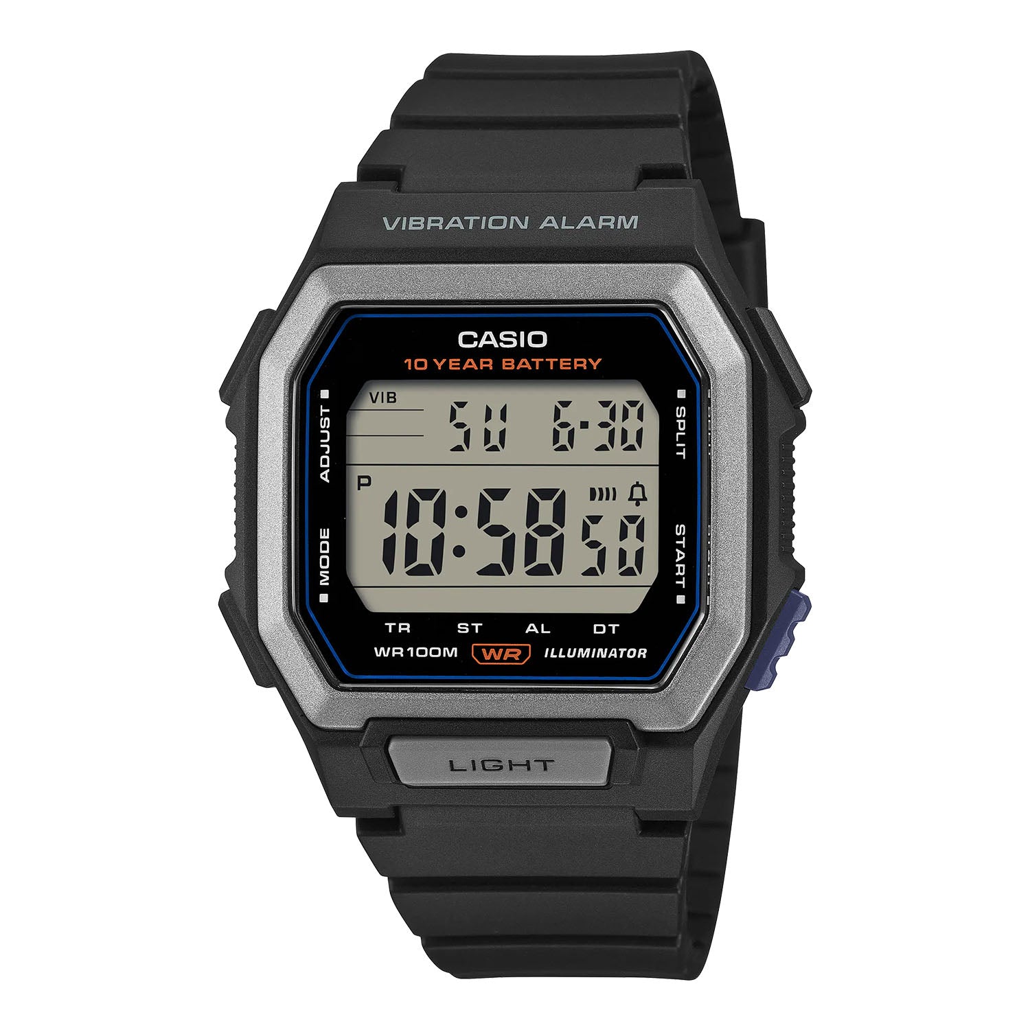 CASIO カシオ W-738H-1A ブラック ブラック文字盤 デジタル メンズ 腕時計