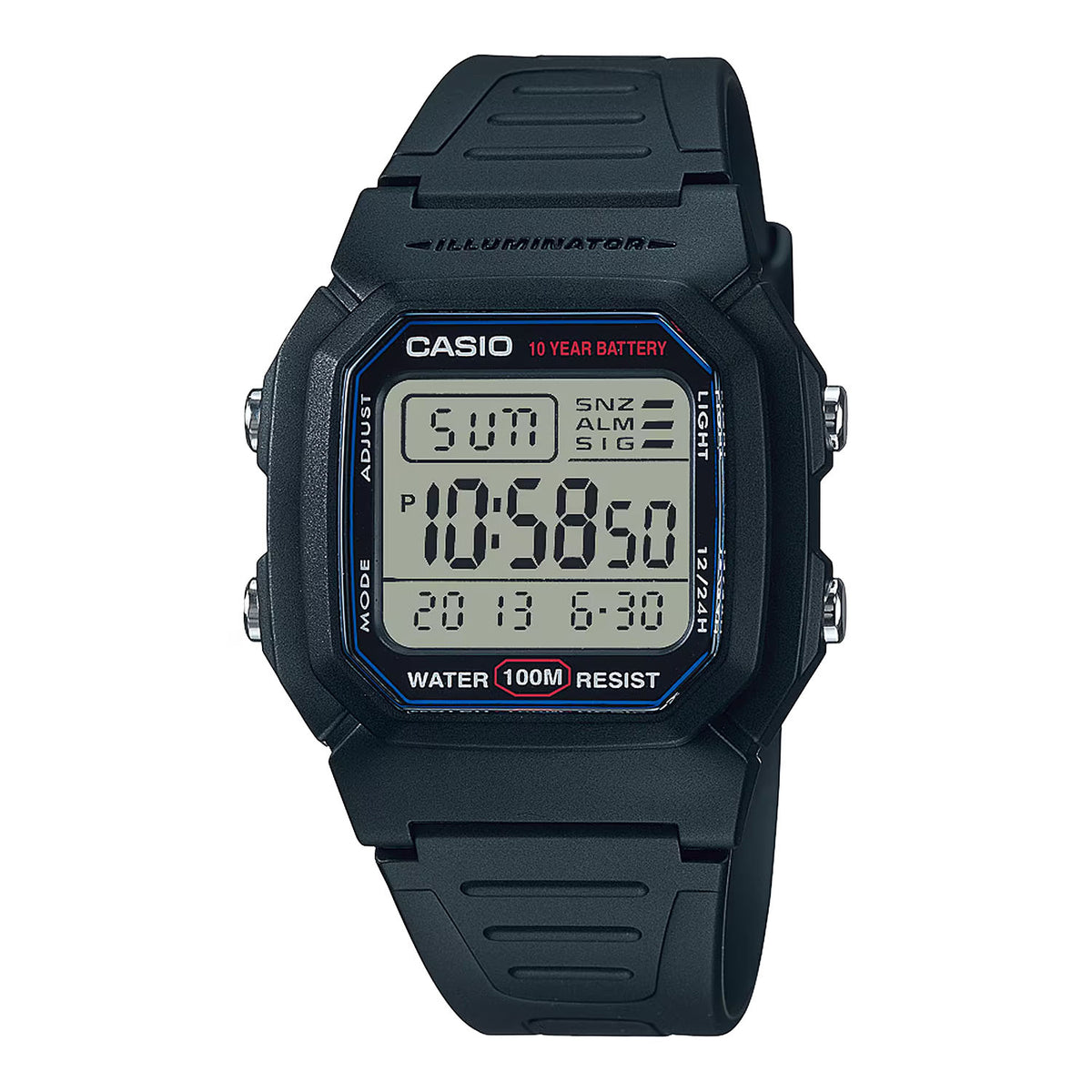 CASIO カシオ W-800H-1A ブラック ブラック文字盤 デジタル メンズ 腕時計