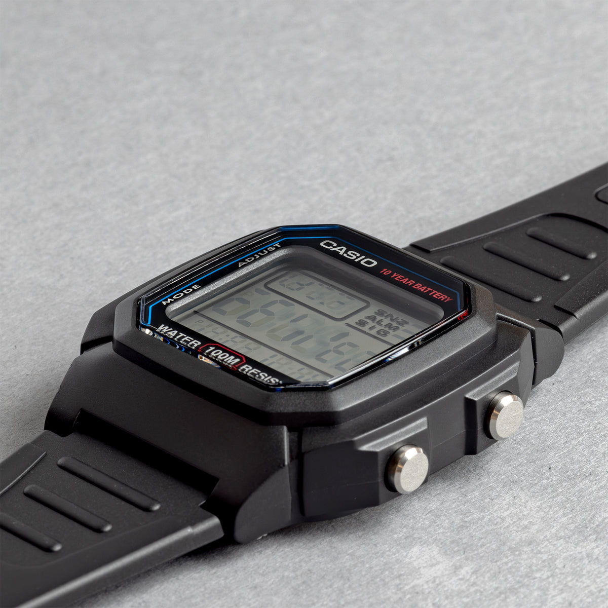 CASIO カシオ W-800H-1A ブラック ブラック文字盤 デジタル メンズ 腕時計 斜め