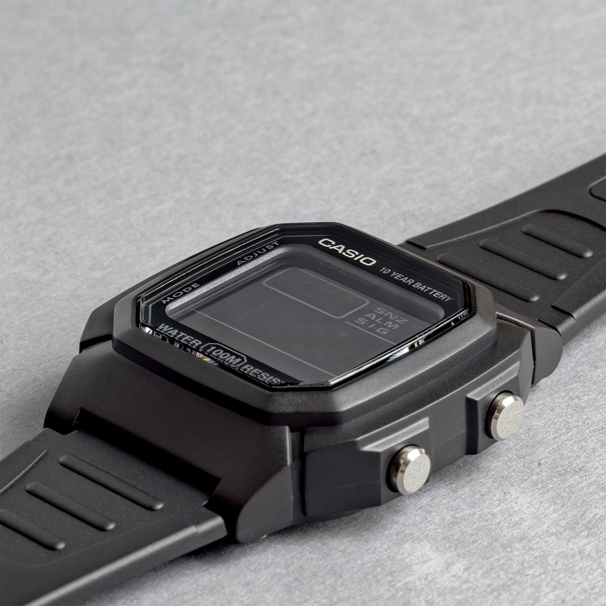 CASIO カシオ W-800H-1B ブラック ブラック文字盤 デジタル メンズ 腕時計 斜め