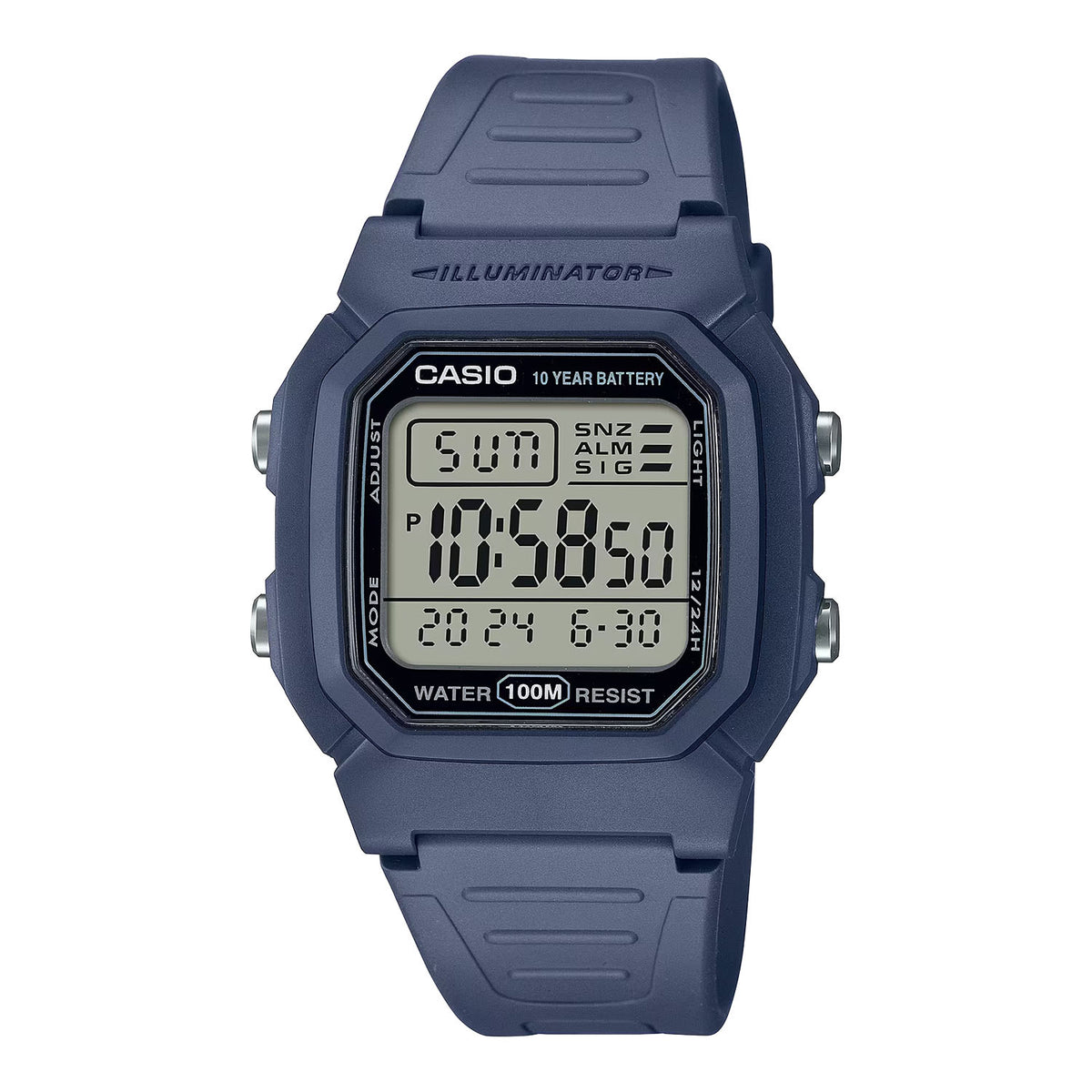 CASIO カシオ W-800H-2A ブルー ブラック文字盤 デジタル メンズ 腕時計