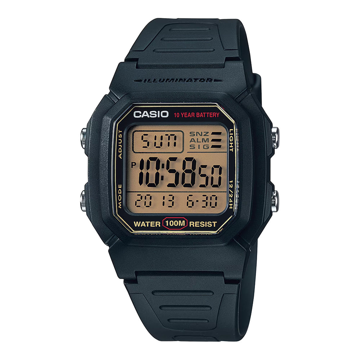 CASIO カシオ W-800HG-9A ブラック ブラック文字盤 デジタル メンズ 腕時計