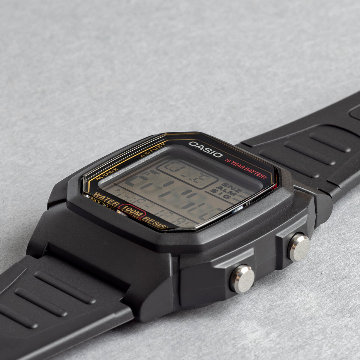 CASIO カシオ W-800HG-9A ブラック ブラック文字盤 デジタル メンズ 腕時計 斜め