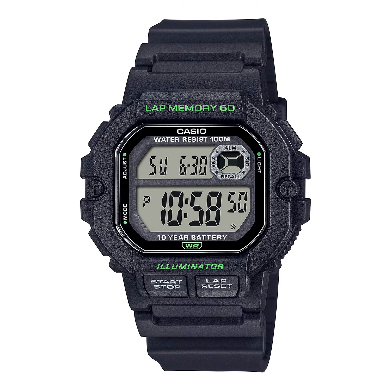 CASIO カシオ WS-1400H-1A ブラック ブラック文字盤 デジタル メンズ 腕時計