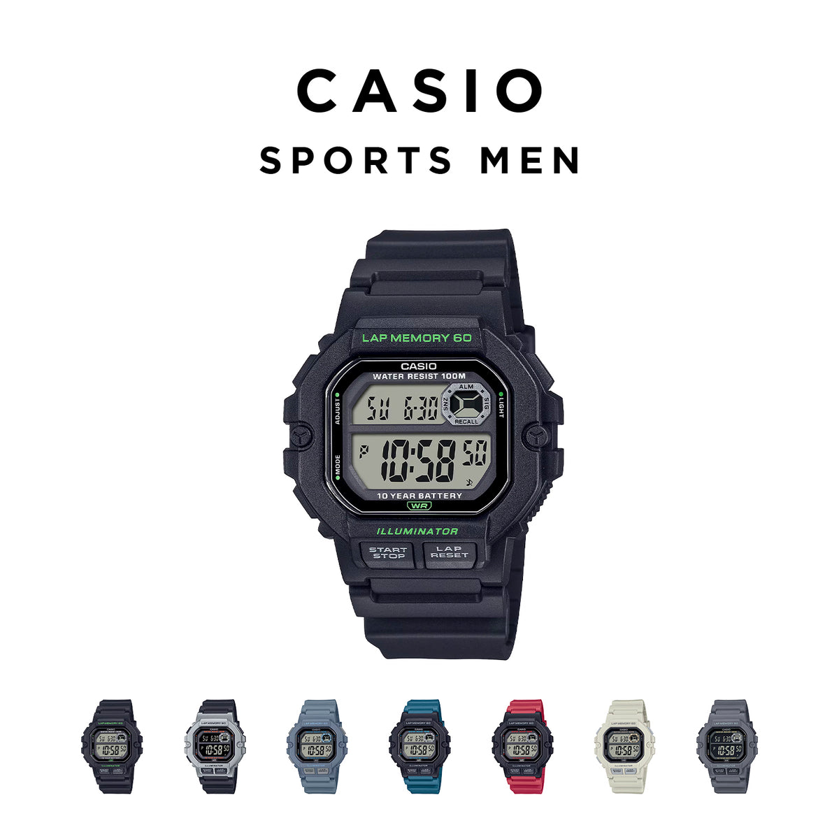 CASIO カシオ WS-1400H メンズ 腕時計 10気圧防水 10年保証
