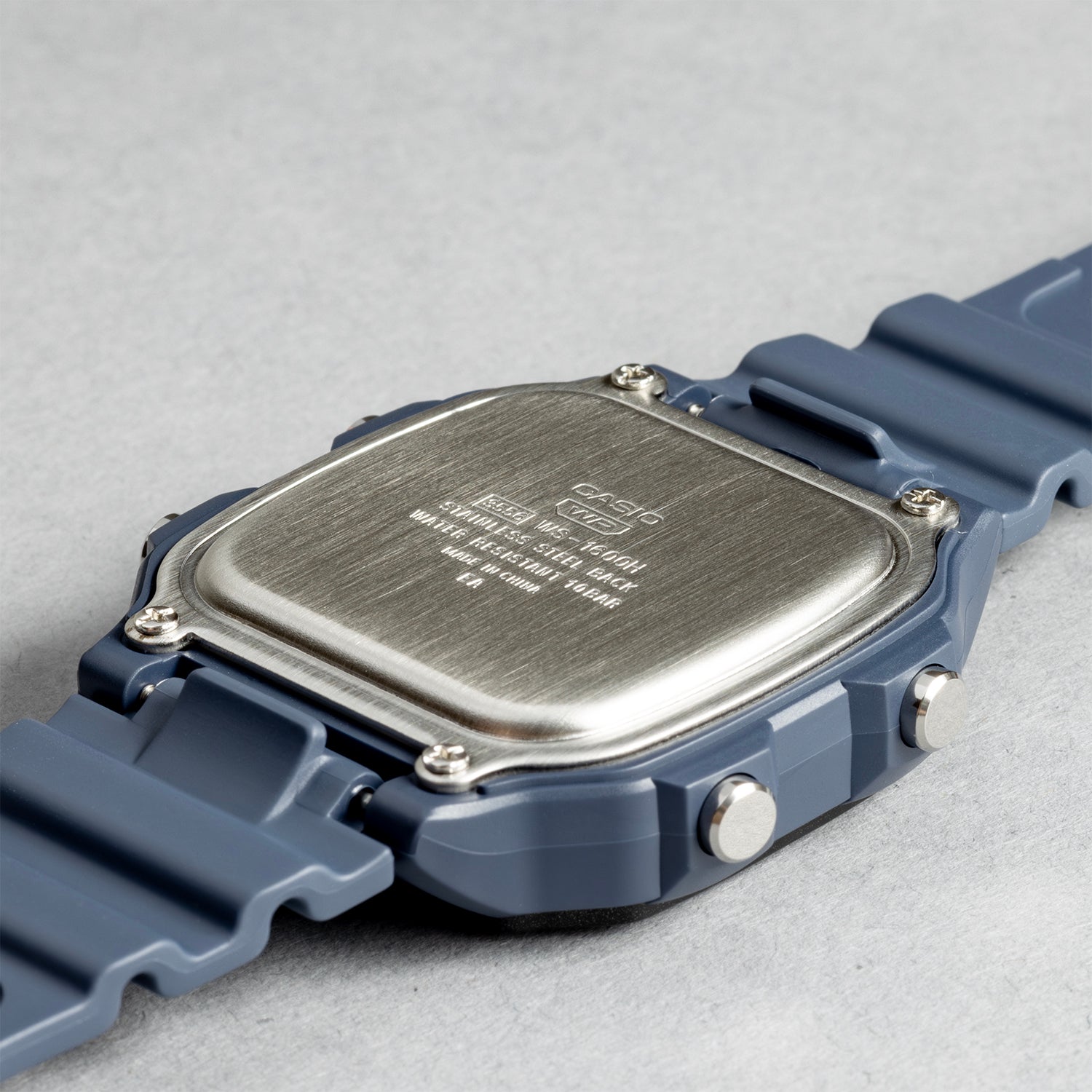 CASIO カシオ WS-1600H-2A ブルー ブラック文字盤 デジタル メンズ 腕時計 ケースバック