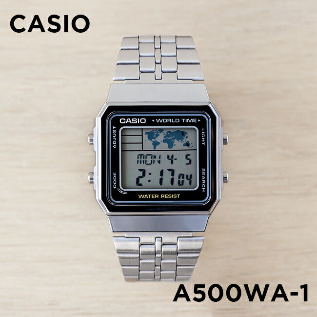 【10年保証】【日本未発売】CASIOカシオスタンダードA500WA-1腕時計時計ブランドメンズレディースキッズ子供男の子女の子チープカシオチプカシデジタル日付カレンダーシルバーブラック黒海外モデルギフトプレゼント