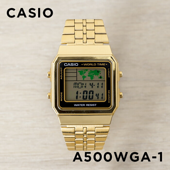 【10年保証】【日本未発売】CASIOSTANDARDカシオスタンダードA500WGA-1腕時計時計ブランドメンズレディースキッズ子供男の子女の子チープカシオチプカシデジタル日付カレンダーゴールド金ブラック黒海外モデルギフトプレゼント