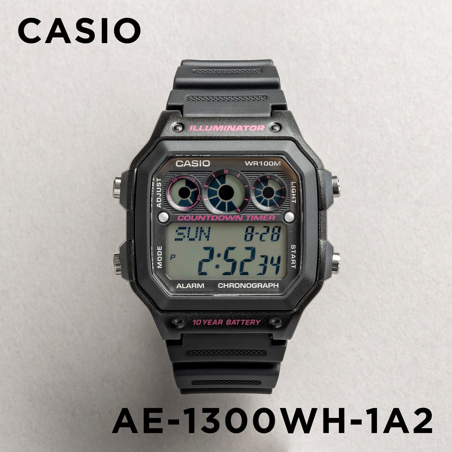 CASIO カシオ AE-1300WH-1A2 ブラック ブラック文字盤 デジタル ユニセックス 腕時計