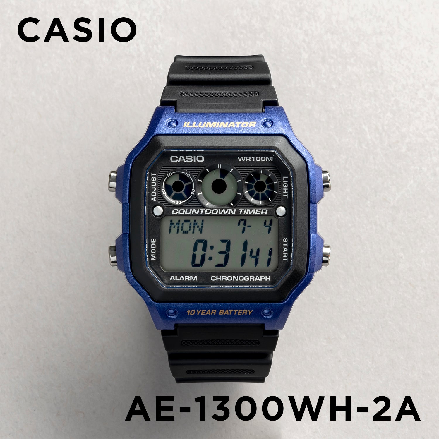 CASIO カシオ AE-1300WH-2A ブラック ブラック文字盤 デジタル ユニセックス 腕時計