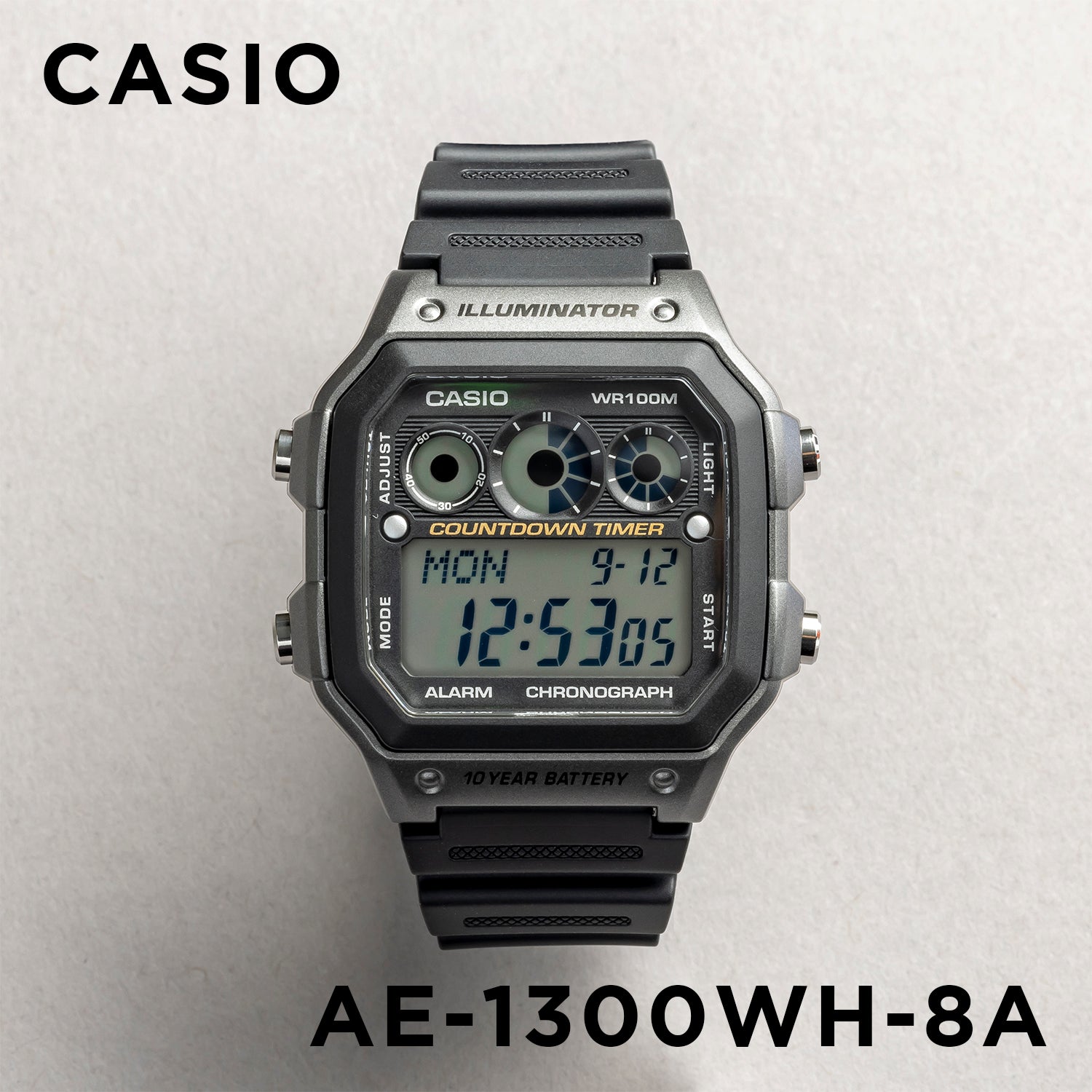 CASIO カシオ AE-1300WH-8A ブラック ブラック文字盤 デジタル ユニセックス 腕時計