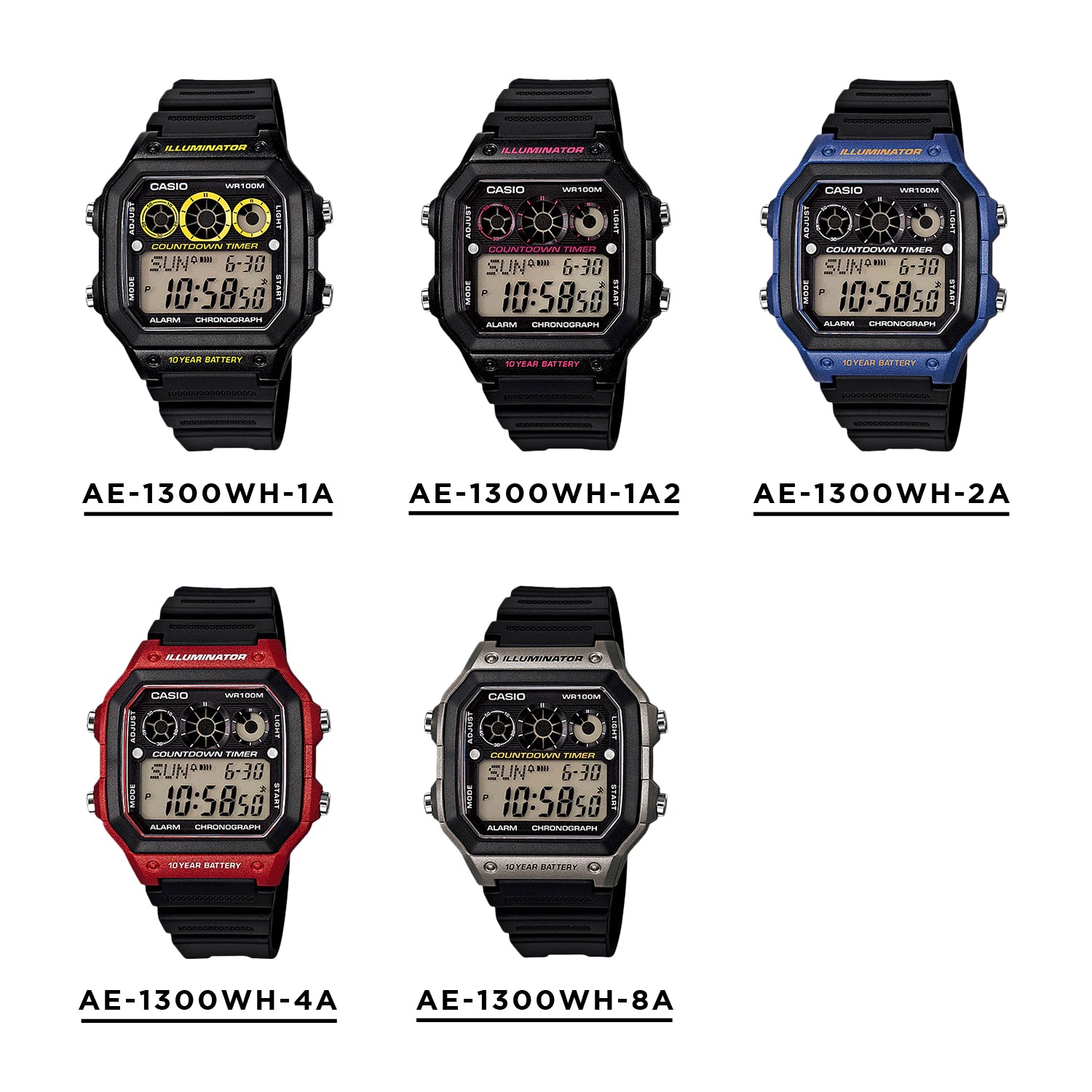 CASIO カシオ AE-1300WH デジタル ユニセックス 腕時計