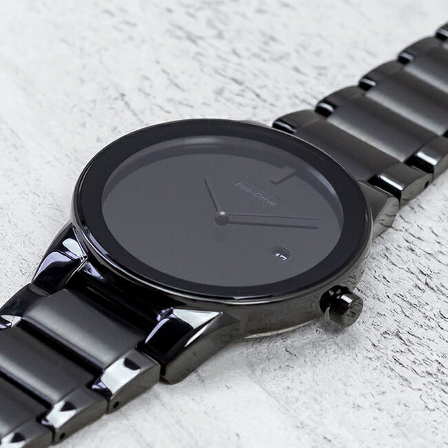 【10年保証】CITIZENシチズンエコドライブアクシアムAU1065-58E腕時計メンズ逆輸入アナログソーラーブラック黒海外モデル