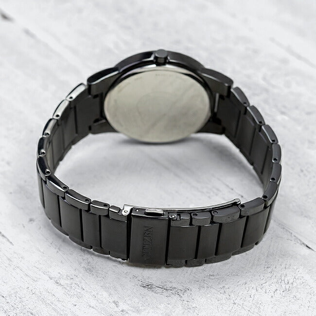 【10年保証】CITIZENシチズンエコドライブアクシアムAU1065-58E腕時計メンズ逆輸入アナログソーラーブラック黒海外モデル