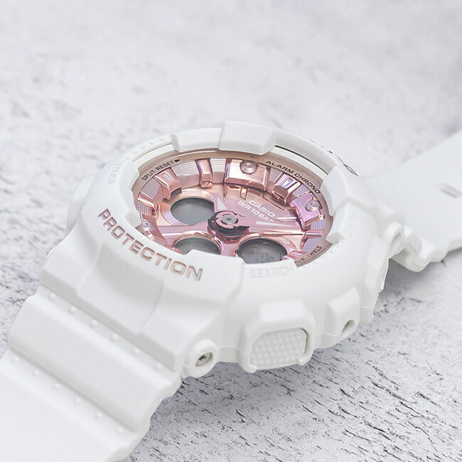 【10年保証】CASIOBABY-GカシオベビーGBA-130-7A1腕時計レディースキッズ子供女の子アナデジ防水ホワイト白ローズゴールド