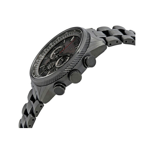 【ソーラー】CITIZENECO-DRIVENIGHTHAWKシチズンエコドライブナイトホークCA4377-53H腕時計メンズ逆輸入クロノグラフアナログブラック黒シルバー日本未発売