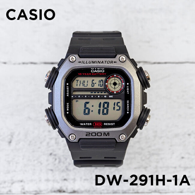 【10年保証】CASIOSPORTSカシオスポーツDW-291H-1A腕時計時計ブランドメンズレディースキッズ子供男の子女の子チープカシオチプカシデジタル日付カレンダー防水ブラック黒シルバーギフトプレゼント
