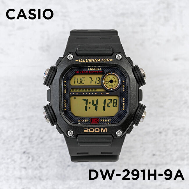 【10年保証】【日本未発売】CASIOSPORTSカシオスポーツDW-291H-9A腕時計時計ブランドメンズレディースキッズ子供男の子女の子チープカシオチプカシデジタル日付カレンダー防水ブラック黒海外モデルギフトプレゼント