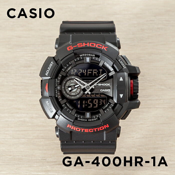 CASIOG-SHOCKBLACK&REDSERIESカシオG-ショックブラック&レッドシリーズGA-400HR-1A腕時計メンズジーショックアナデジ防水ブラック黒レッド赤